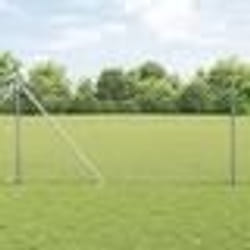 vidaXL Jeu de Poteaux de Clôture Argent 25 x 1 m Acier galvanisé