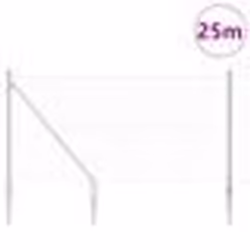 vidaXL Jeu de Poteaux de Clôture Argent 25 x 1,2 m Acier galvanisé