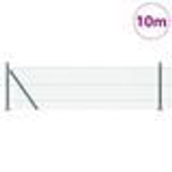 vidaXL Jeu de Poteaux de Clôture Argent 10 x 0.6 m Acier galvanisé