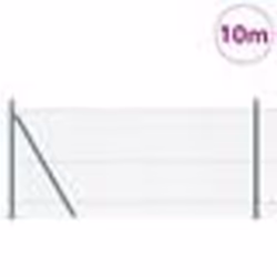 vidaXL Jeu de Poteaux de Clôture Argent 10 x 1 m Acier galvanisé