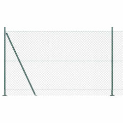 vidaXL Jeu de Poteaux de Clôture Argent Large Acier galvanisé