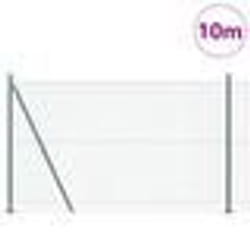 vidaXL Jeu de Poteaux de Clôture Argent 10 x 1.6 m Acier galvanisé