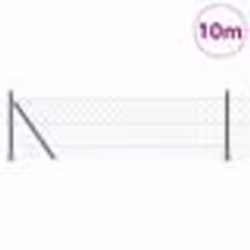 vidaXL Jeu de Poteaux de Clôture Argent 10 m x 0.4 m Acier galvanisé