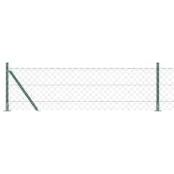 vidaXL Jeu de Poteaux de Clôture Argent 10 x 0.6 m Acier galvanisé