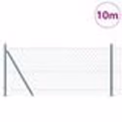 vidaXL Jeu de Poteaux de Clôture Argent 10 x 1 m Acier galvanisé
