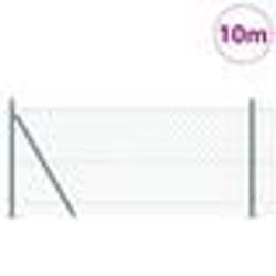 vidaXL Jeu de Poteaux de Clôture Argent 10 x 1 m Acier galvanisé
