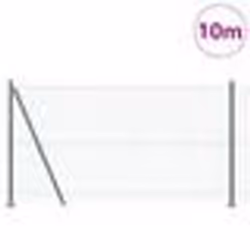 vidaXL Jeu de Poteaux de Clôture Argent 10 x 1.2 m Acier galvanisé