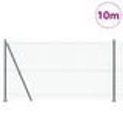 vidaXL Jeu de Poteaux de Clôture Argent 10 x 1.2 m Acier galvanisé