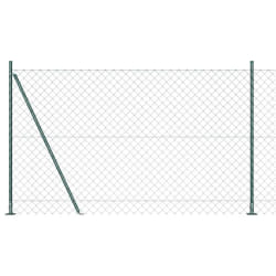 vidaXL Jeu de Poteaux de Clôture Argent 10 x 1.5 m Acier galvanisé