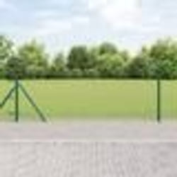 vidaXL Jeu de Poteaux de Clôture Argent 25 x 0.4 m Acier galvanisé