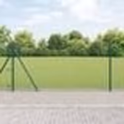 vidaXL Jeu de Poteaux de Clôture Argent 0.8 x 25 m Acier galvanisé