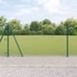vidaXL Jeu de Poteaux de Clôture Argent 25 x 1,2 m Acier galvanisé