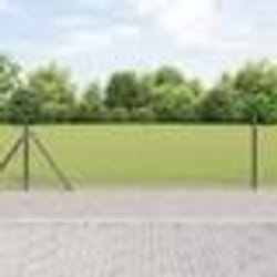 vidaXL Jeu de Poteaux de Clôture Argent 25 x 0,6 m Acier galvanisé
