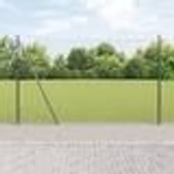 vidaXL Jeu de Poteaux de Clôture Argent 25 x 1,6 m Acier galvanisé