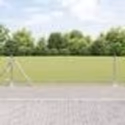 vidaXL Jeu de Poteaux de Clôture Argent 10 x 0.4 m Acier galvanisé