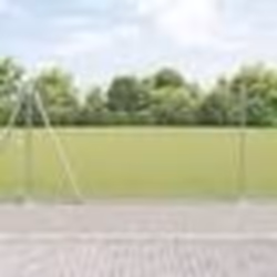 vidaXL Jeu de Poteaux de Clôture Argent 10 x 1.2 m Acier galvanisé