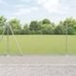 vidaXL Jeu de Poteaux de Clôture Argent 10 x 1.2 m Acier galvanisé