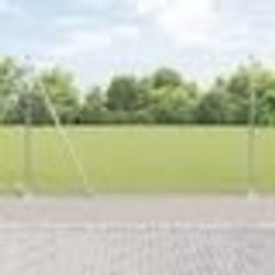 vidaXL Jeu de Poteaux de Clôture Argent 10 x 1.4 m Acier galvanisé