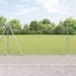 vidaXL Jeu de Poteaux de Clôture Argent 10 x 1.2 m Acier galvanisé
