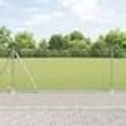 vidaXL Jeu de Poteaux de Clôture Argent 25 x 0,8 m Acier galvanisé