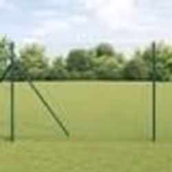 vidaXL Clôture Euro avec 7 poteaux 1,5x10 m en acier galvanisé vert