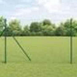 vidaXL Clôture Euro avec 7 poteaux 1,6x10 m en acier galvanisé vert