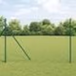 vidaXL Clôture Euro avec 7 poteaux 1,5x10 m Acier galvanisé Vert