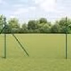 vidaXL Clôture Euro avec 7 poteaux 1.6x10 m en acier galvanisé vert