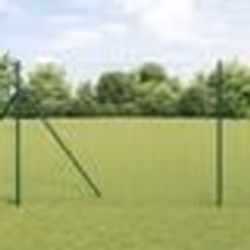 vidaXL Clôture Euro avec 7 Poteaux 1,6x10 m Acier galvanisé vert