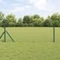 vidaXL Clôture Euro avec 13 poteaux 0,8x25 m Acier galvanisé Vert