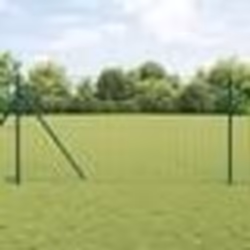 vidaXL Clôture Euro avec 13 poteaux 1x25 m acier galvanisé vert