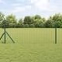 vidaXL Clôture Euro avec 13 poteaux 0.4x50 m en acier galvanisé vert