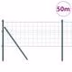 vidaXL Clôture Euro avec 13 poteaux 0,6x50 m en acier galvanisé vert