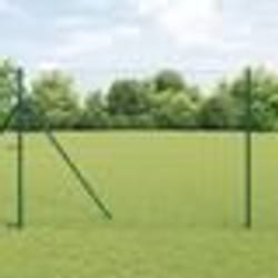vidaXL Clôture Euro Ensemble de 2 Vert Métal 10 x 1,5 m Durable