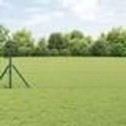 vidaXL Clôture Euro avec 13 poteaux 0.6x50 m en acier galvanisé vert