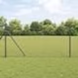 vidaXL Clôture Euro avec 7 poteaux 1x10 m en acier galvanisé gris