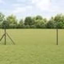 vidaXL Clôture Euro avec 7 poteaux 0.4x10 m en acier galvanisé gris