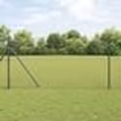 vidaXL Clôture Euro avec 7 poteaux 1x10 m en acier gris