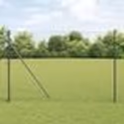 vidaXL Clôture euro avec 7 poteaux 1,6x10 m en acier galvanisé gris