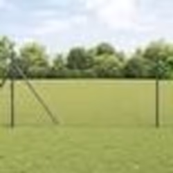 vidaXL Clôture Euro avec 7 poteaux 1x10 m Acier galvanisé gris