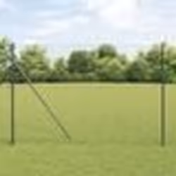 vidaXL Clôture Euro avec 7 poteaux 1,6 x 10 m en acier galvanisé gris