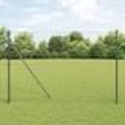 vidaXL Clôture Euro avec 7 poteaux 1,6x10 m en acier galvanisé gris