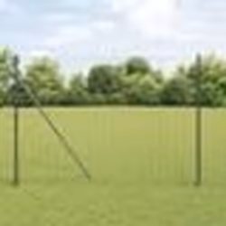 vidaXL Clôture Euro avec 7 poteaux 1.6x10 m Acier galvanisé Gris