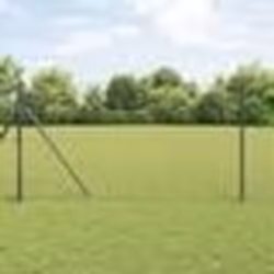 vidaXL Clôture euro avec 13 poteaux 1.2x25 m en acier galvanisé gris