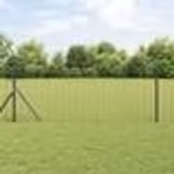 vidaXL Clôture Euro avec 13 poteaux 0,4x25 m en acier galvanisé gris