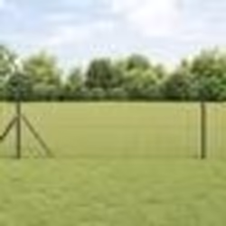 vidaXL Clôture Euro avec 13 poteaux 0,6x50 m Acier galvanisé gris