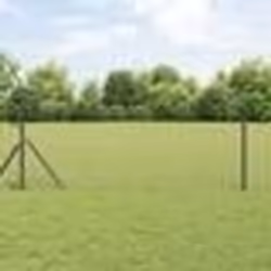 vidaXL Clôture Euro avec 13 poteaux 0.4x50 m en acier galvanisé gris