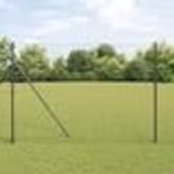 vidaXL Clôture Euro avec 7 poteaux 1.5x10 m Acier Galvanisé Gris