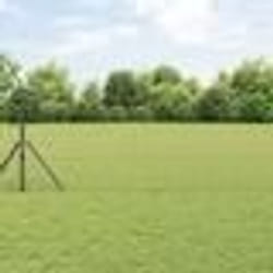 vidaXL Clôture Euro avec 13 poteaux 0.6x25 m en acier galvanisé gris