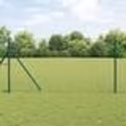 vidaXL Clôture Euro avec 13 poteaux 1x25 m en acier galvanisé gris